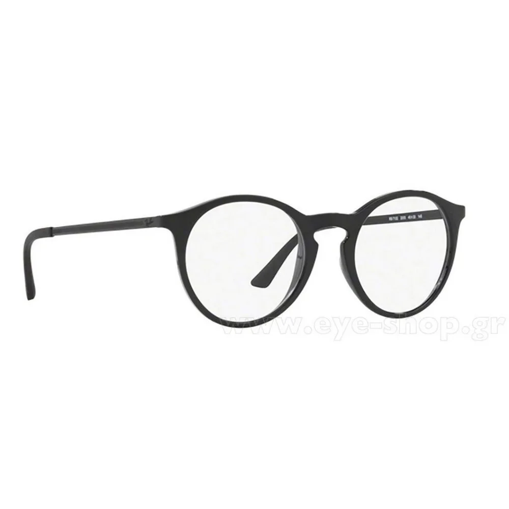 RAYBAN Men Eyeglasses RX7132-2000 Shiny Black 50-20-145